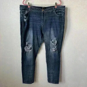 Distressed Wax Ankle Jean 22 #1